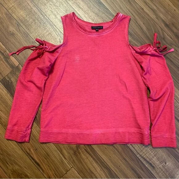 Sanctuary Parkside Cold Shoulder Camelia Sweatshirt Medium - Picture 2 of 12